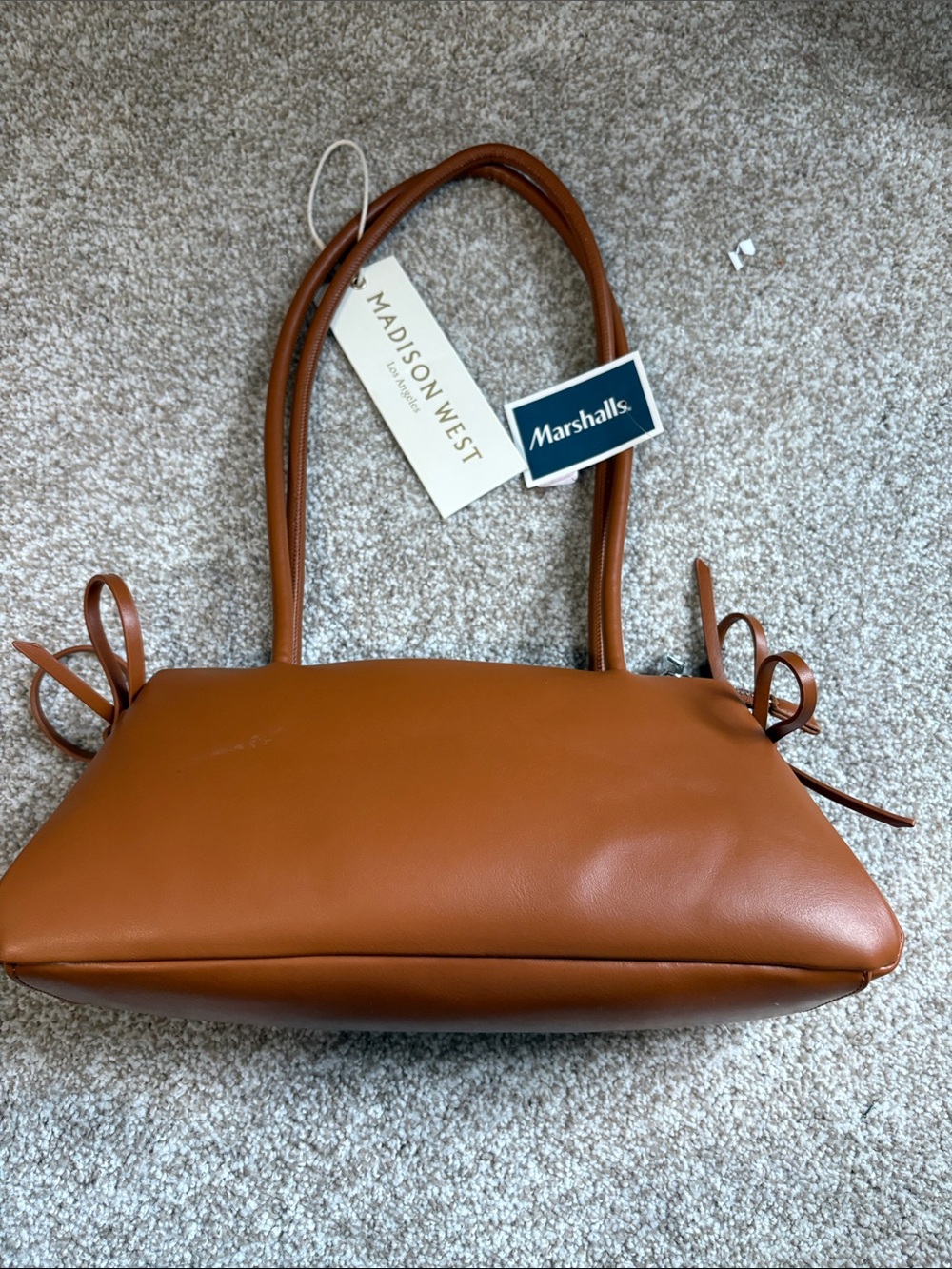 Madison West Brown Leather Shoulder Tote